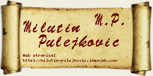 Milutin Pulejković vizit kartica